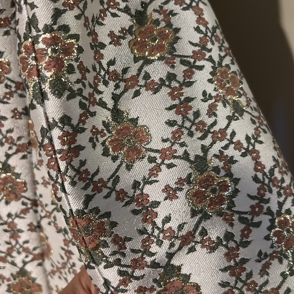 SEZANE brocade Gustav blazer in stunning gold lurex flower print - Picture 10 of 14